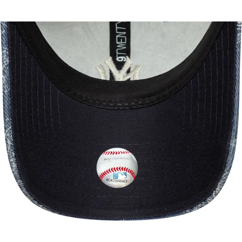 blaue-verstellbare-curved-cap-9twenty-washed-paisley-der-new-york-yankees-mlb-von-new-era