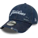 gorra-curva-azul-ajustable-9twenty-denim-distress-de-new-york-yankees-mlb-de-new-era