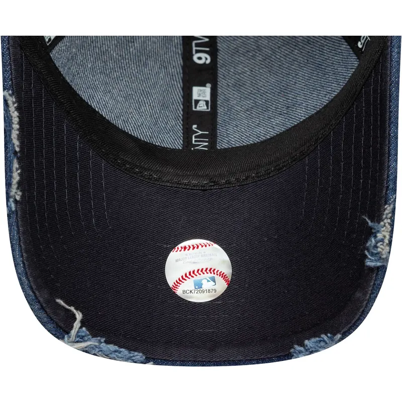gorra-curva-azul-ajustable-9twenty-denim-distress-de-new-york-yankees-mlb-de-new-era