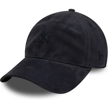 Granatowa zakrzywiona czapka regulowana z granatowym logo 9TWENTY Suede New York Yankees MLB New Era