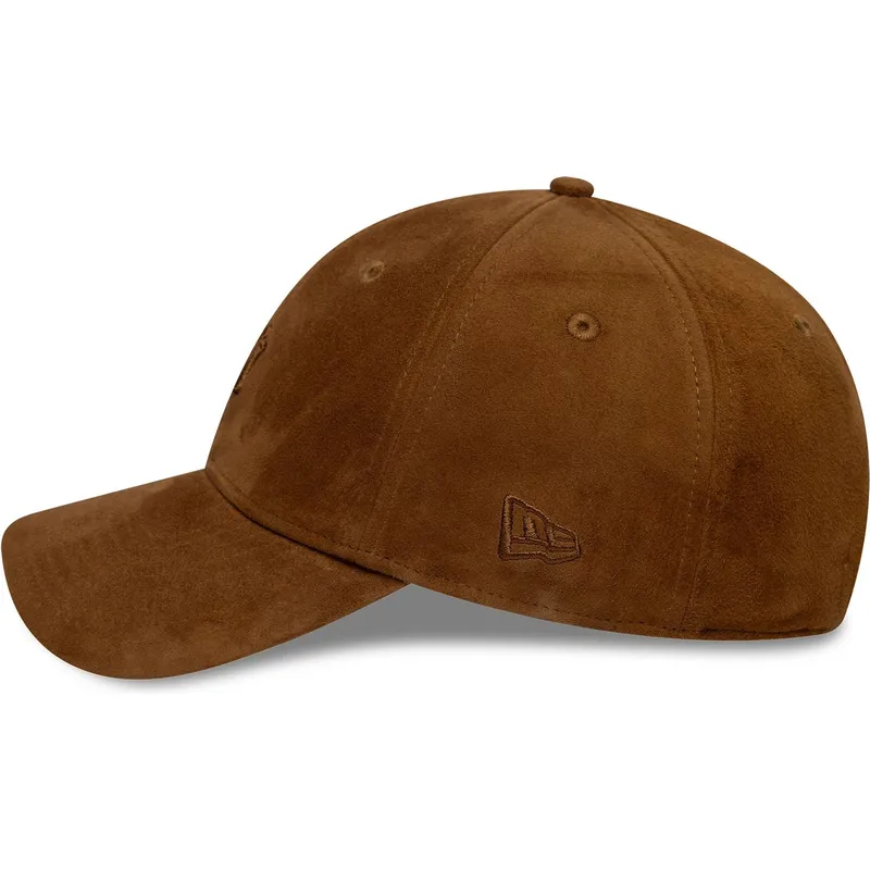 new-era-curved-brim-brown-logo-9twenty-suede-new-york-yankees-mlb-brown-adjustable-cap