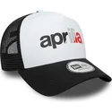 gorra-trucker-blanca-y-negra-a-frame-wordmark-de-aprilia-piaggio-de-new-era