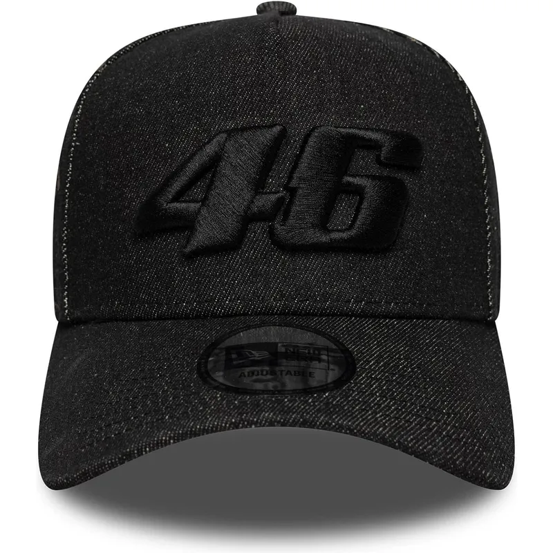 schwarze-gebogene-snapback-kappe-e-frame-laser-etch-denim-von-valentino-rossi-vr46-motogp-von-new-era