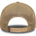 casquette-trucker-marron-a-frame-oval-canvas-distress-new-era