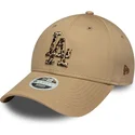 gorra-curva-marron-ajustable-con-logo-leopardo-para-mujer-9forty-animal-infill-de-los-angeles-dodgers-mlb-de-new-era