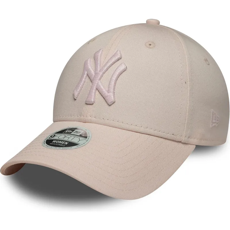 rozowa-regulowana-czapka-z-zakrzywionym-daszkiem-z-rozowym-logo-dla-kobiet-9forty-metallic-logo-new-york-yankees-mlb-new-era