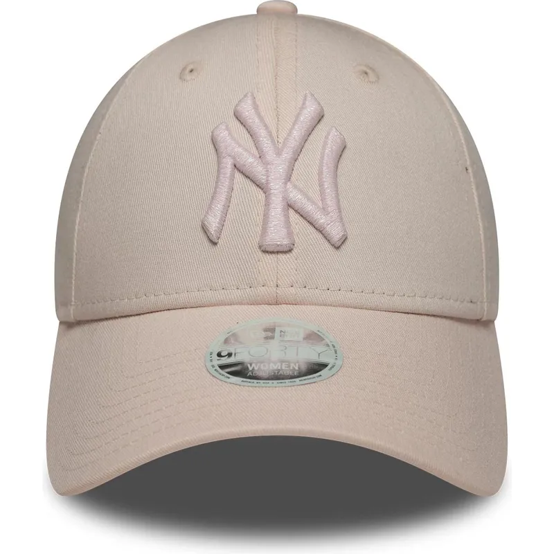 justerbar-rosa-bojd-keps-med-rosa-logotyp-for-dam-9forty-metallic-logo-fran-new-york-yankees-mlb-av-new-era