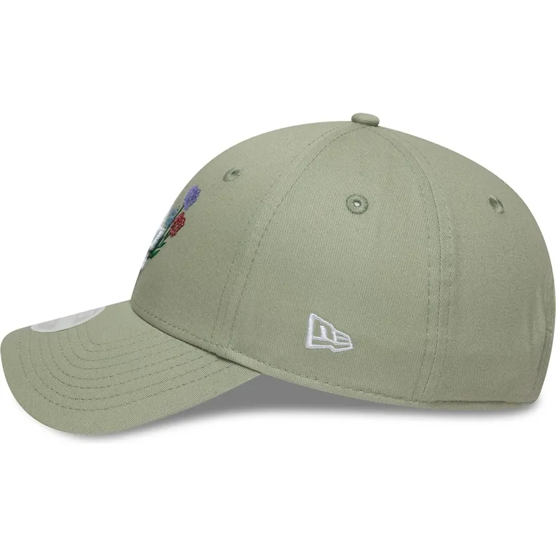jasnozielona-regulowana-czapka-z-zakrzywionym-daszkiem-dla-kobiet-9forty-floral-icon-los-angeles-dodgers-mlb-new-era