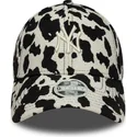 casquette-courbee-noire-et-blanche-ajustable-pour-femme-9forty-cow-midi-new-york-yankees-mlb-new-era