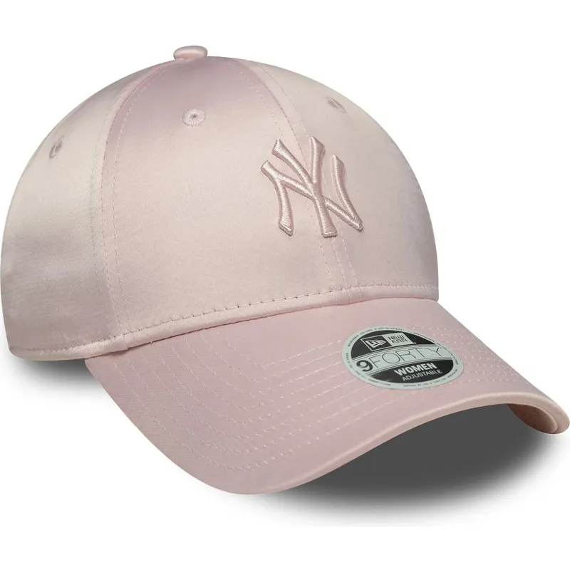 justerbar-rosa-bojd-keps-med-rosa-logotyp-for-dam-9forty-satin-new-york-yankees-mlb-fran-new-era