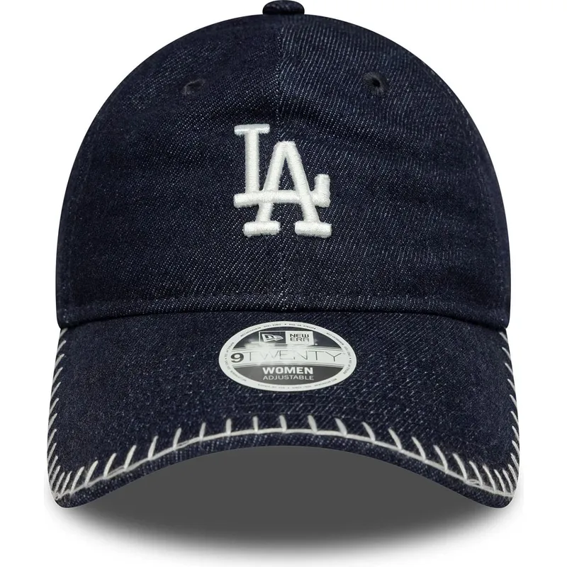 marinbla-bojd-justerbar-keps-for-dam-9twenty-denim-stitch-fran-los-angeles-dodgers-mlb-av-new-era