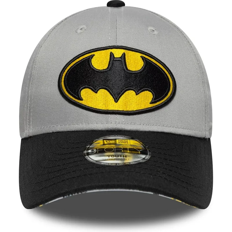 gorra-curva-gris-y-negra-ajustable-para-nino-9forty-de-batman-dc-comics-de-new-era