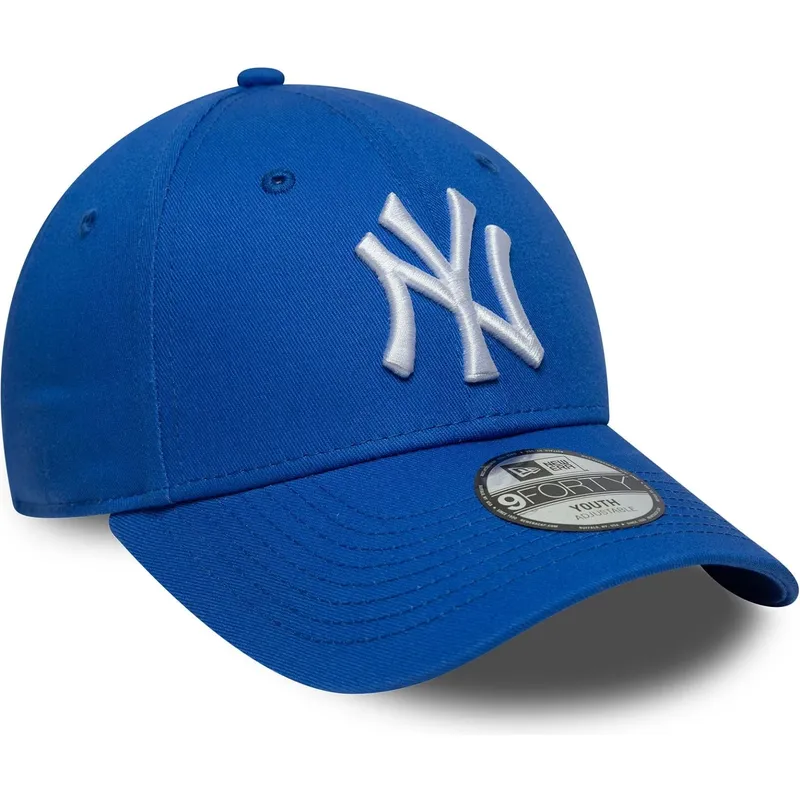 niebieska-zakrzywiona-czapka-regulowana-dla-chlopca-9forty-league-essential-new-york-yankees-mlb-new-era