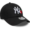 svart-justerbar-kurvad-keps-for-barn-9forty-fruit-icon-fran-new-york-yankees-mlb-av-new-era