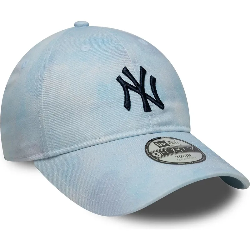niebieska-zakrzywiona-czapka-regulowana-dla-chlopca-9twenty-tie-dye-new-york-yankees-mlb-new-era