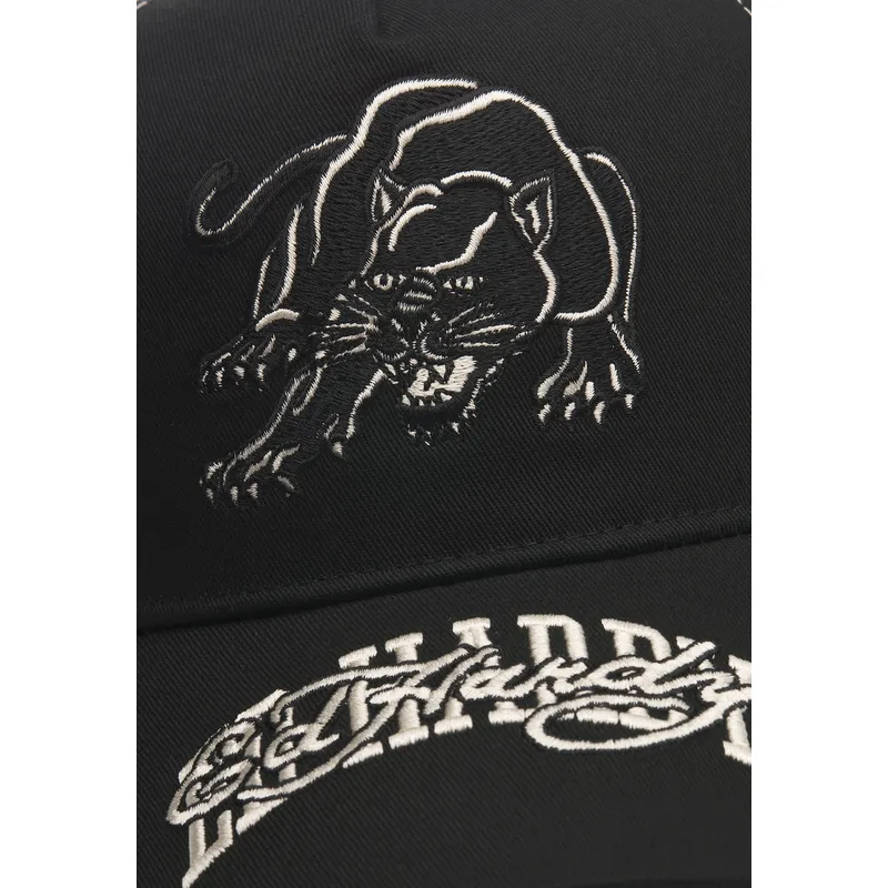 svart-truckerkeps-contrast-stitch-panther-graphic-fran-ed-hardy