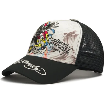 Trucker-Cap weiß und schwarz Tattoo Eagle Graphic von Ed Hardy