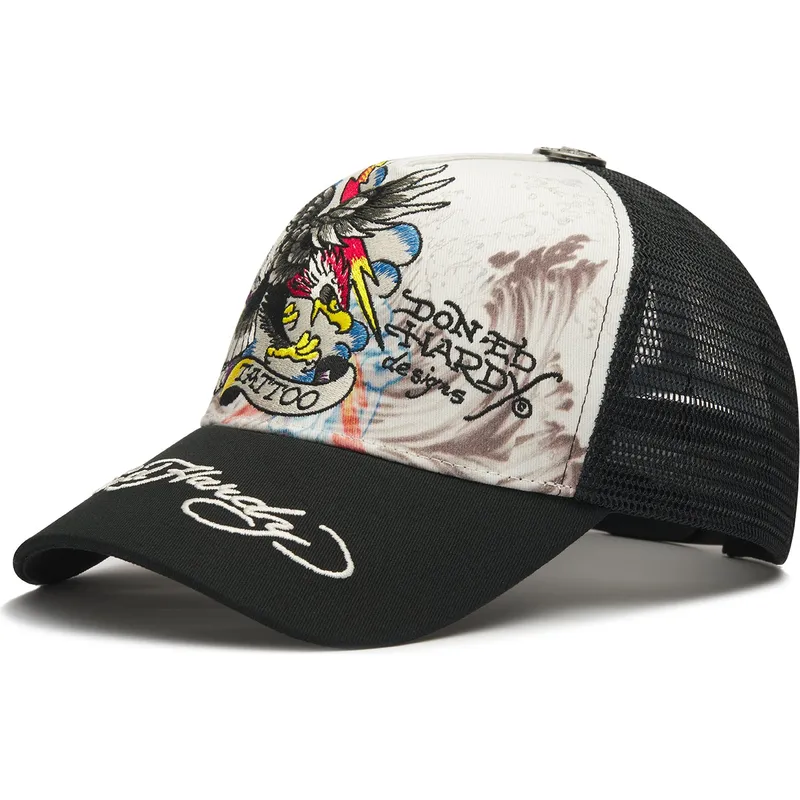 gorra-trucker-blanca-y-negra-tattoo-eagle-graphic-de-ed-hardy
