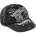 schwarze-verstellbare-curved-cap-brave-hearts-von-ed-hardy