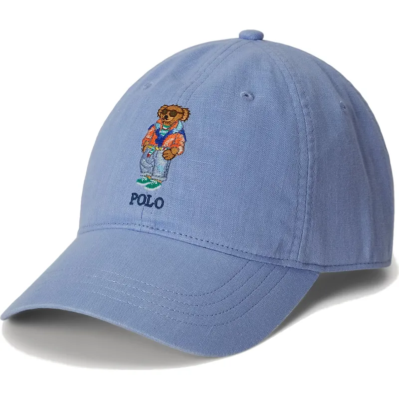 casquette-courbee-bleue-ajustable-classic-sport-twill-polo-bear-polo-ralph-lauren