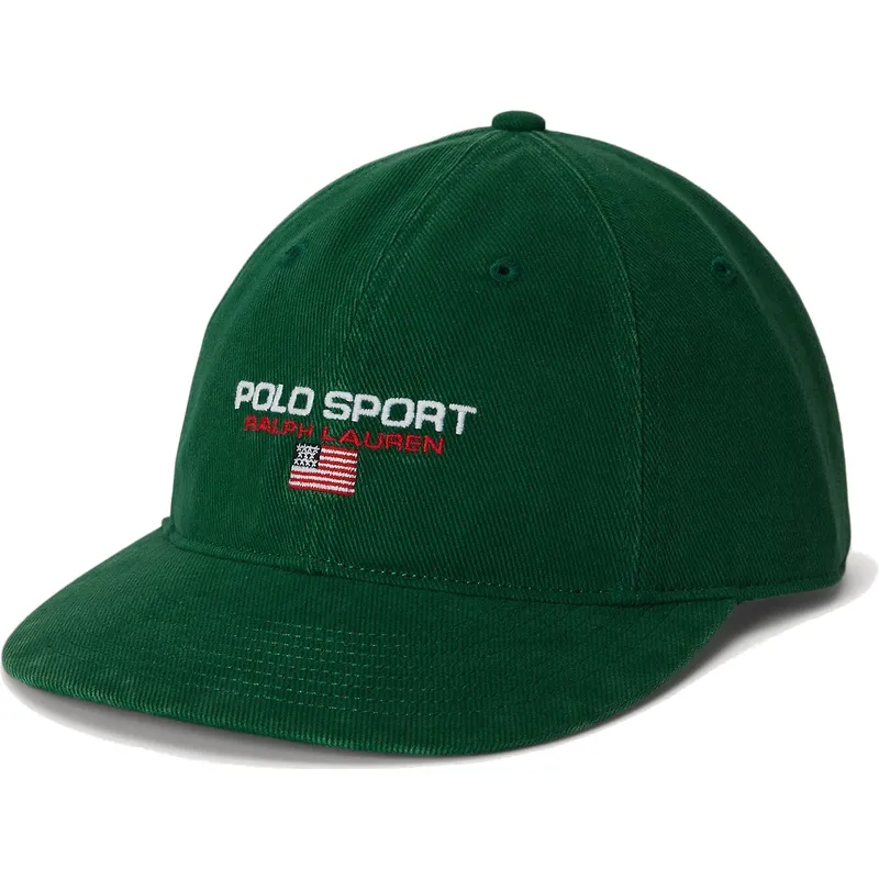polo-ralph-lauren-curved-brim-authentic-baseball-green-adjustable-cap