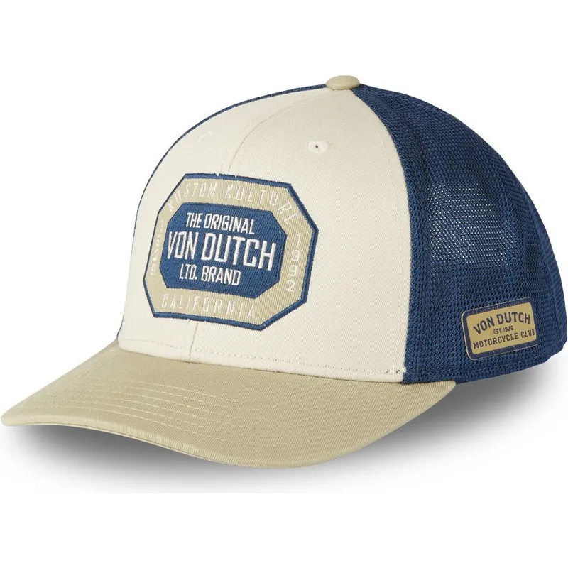 von-dutch-sem10-beige-and-blue-trucker-hat