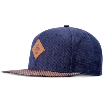 Casquette plate bleue marine ajustable Glencheck Djinns