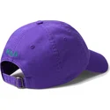 violette-verstellbare-curved-cap-mit-grunem-logo-cotton-chino-classic-sport-von-polo-ralph-lauren