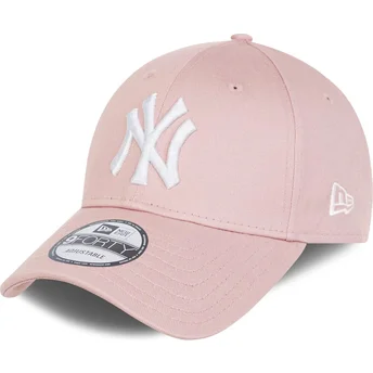 Casquette courbée rose ajustable avec logo rose 9FORTY League Essential New York Yankees MLB New Era