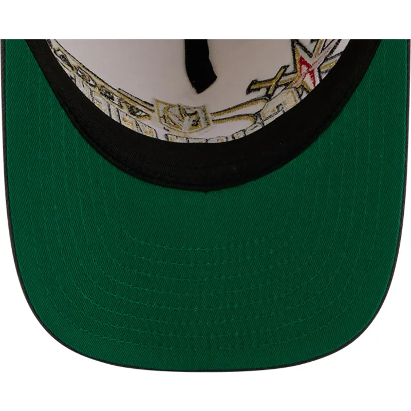 casquette-courbee-beige-et-noire-snapback-9fifty-a-frame-classic-vegas-golden-knights-nhl-new-era