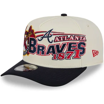 Beige och svart kurvad keps snapback 9FIFTY A Frame Classic Atlanta Braves MLB från New Era