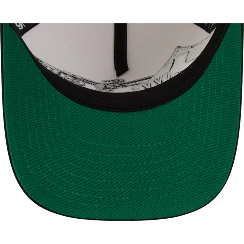 beige-und-schwarze-gebogene-snapback-kappe-9fifty-a-frame-classic-der-chicago-white-sox-mlb-von-new-era