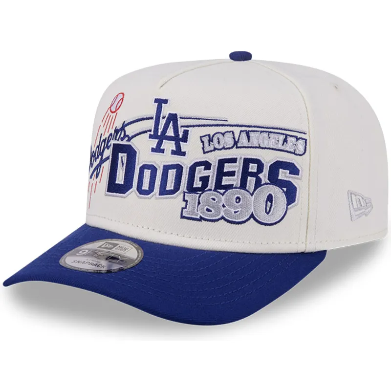 new-era-curved-brim-9fifty-a-frame-classic-los-angeles-dodgers-mlb-beige-and-blue-snapback-cap
