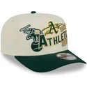 czapka-z-daszkiem-bezowo-zielona-snapback-9fifty-a-frame-classic-oakland-athletics-mlb-new-era