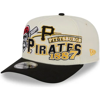 Gorra curva beige y negra snapback 9FIFTY A Frame Classic de Pittsburgh Pirates MLB de New Era
