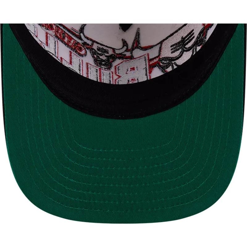 gorra-curva-beige-y-negra-snapback-9fifty-a-frame-classic-de-chicago-bulls-nba-de-new-era