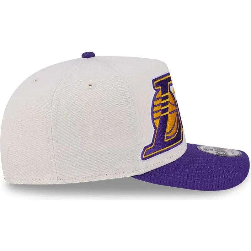 beige-och-lila-kurvad-keps-snapback-9fifty-a-frame-classic-los-angeles-lakers-nba-fran-new-era