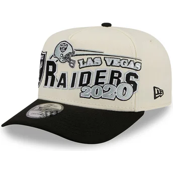 Beige und schwarze gebogene Snapback-Kappe 9FIFTY A Frame Classic der Las Vegas Raiders NFL von New Era