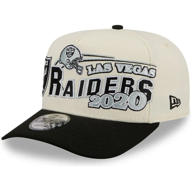 beige-och-svart-kurvad-keps-snapback-9fifty-a-frame-classic-las-vegas-raiders-nfl-fran-new-era