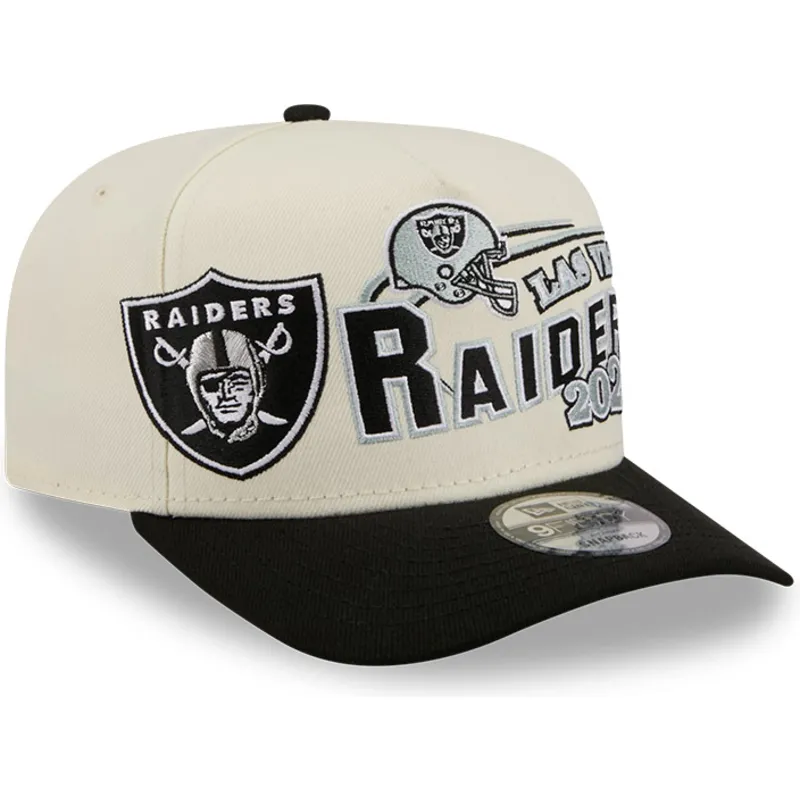 beige-och-svart-kurvad-keps-snapback-9fifty-a-frame-classic-las-vegas-raiders-nfl-fran-new-era
