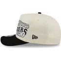 beige-und-schwarze-gebogene-snapback-kappe-9fifty-a-frame-classic-der-las-vegas-raiders-nfl-von-new-era