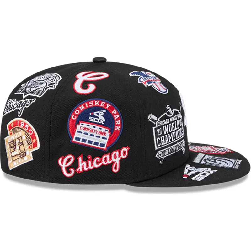 new-era-flat-brim-59fifty-all-over-logos-chicago-white-sox-mlb-black-fitted-cap