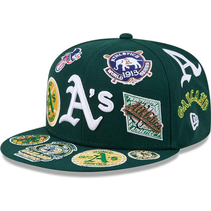 zielona-dopasowana-czapka-z-daszkiem-59fifty-all-over-oakland-athletics-mlb-new-era
