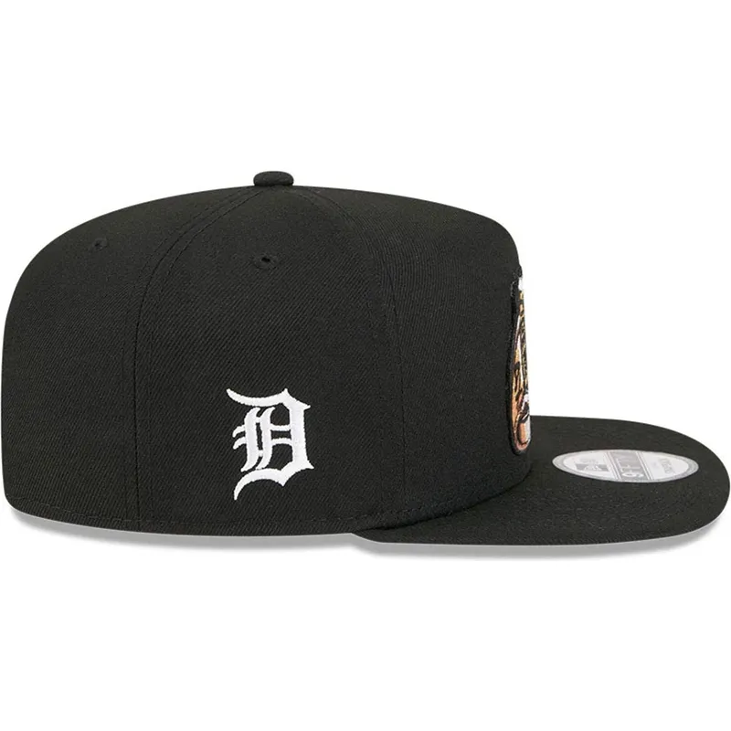 schwarze-flache-snapback-kappe-9fifty-a-frame-ring-der-detroit-tigers-mlb-von-new-era