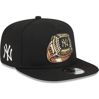 Svart platt snapback-keps 9FIFTY A Frame Ring från New York Yankees MLB av New Era