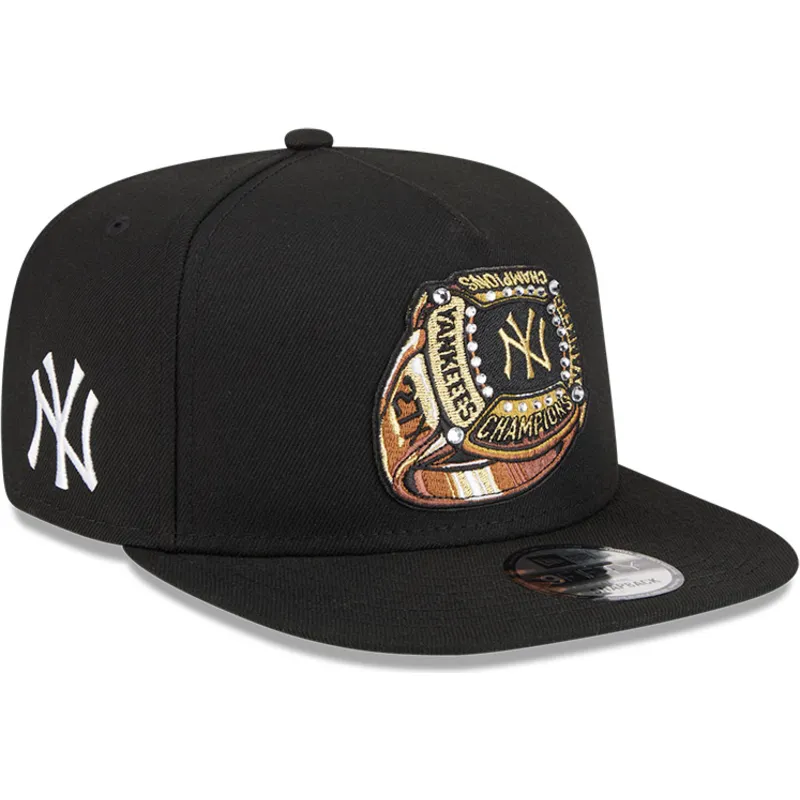 schwarze-flache-snapback-kappe-9fifty-a-frame-ring-der-new-york-yankees-mlb-von-new-era