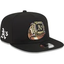 svart-platt-snapback-keps-9fifty-a-frame-ring-fran-oakland-athletics-mlb-av-new-era