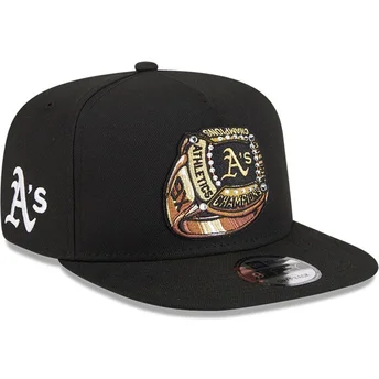 New Era Flat Brim 9FIFTY A Frame Ring Oakland Athletics MLB Black Snapback Cap