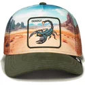 mehrfarbige-trucker-kappe-skorpion-deadly-scorpion-in-the-element-the-farm-von-goorin-bros
