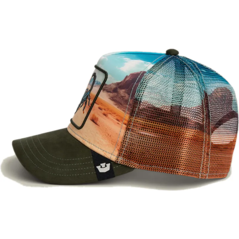 czapka-trucker-multicolor-skorpion-deadly-scorpion-in-the-element-the-farm-od-goorin-bros